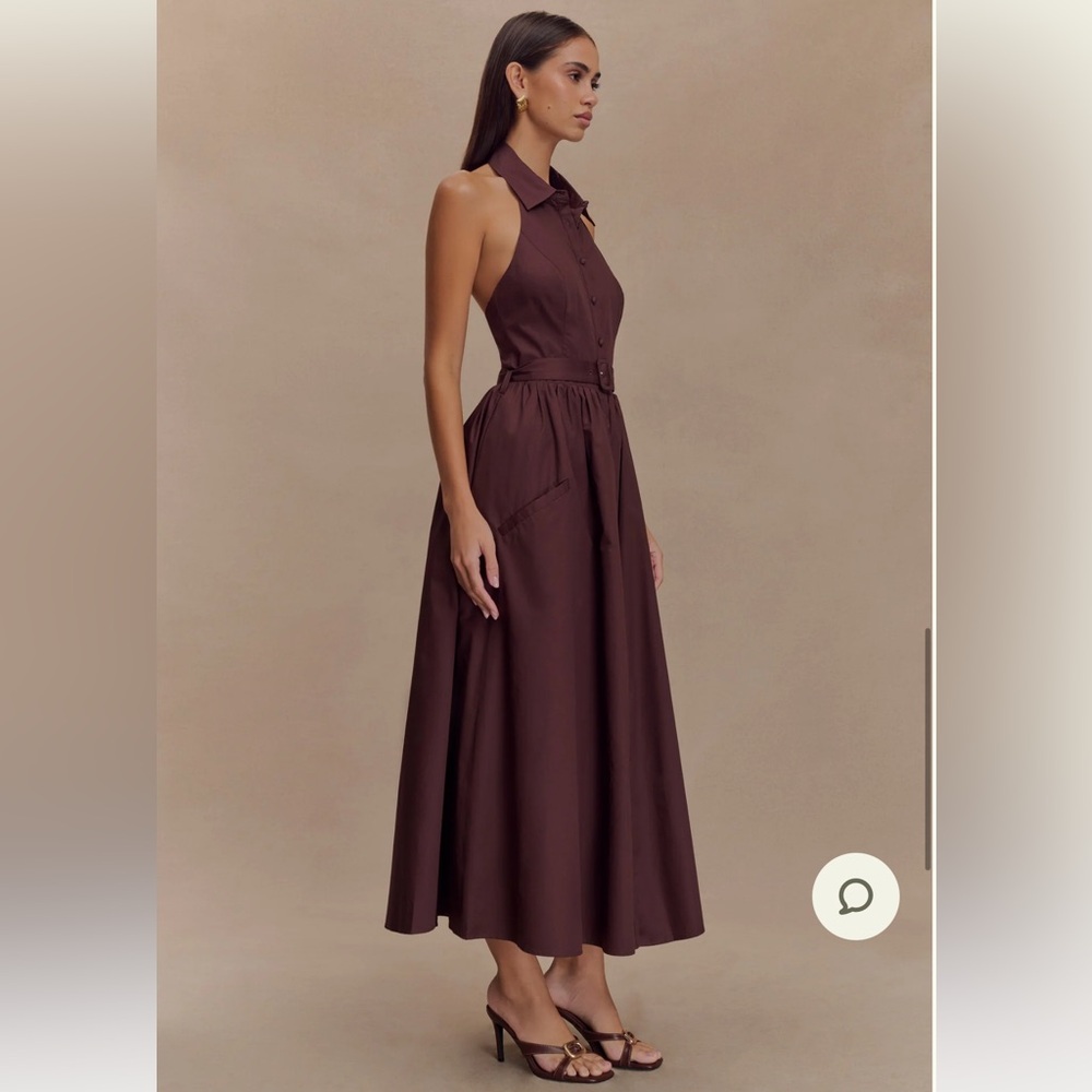 Meshki Brown Midi Dress - Picture 4 of 5